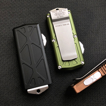 (2021 micro-technology flying fish) aviation aluminum alloy handle stone washing blade collection items non-small knives