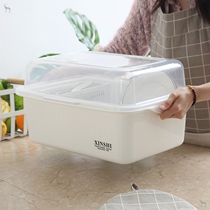 Baby bottle storage box box with lid household dust drain drying rack drying rack baby tableware storage box