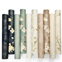 Environmentally friendly modern retro American non-woven pastoral bedroom living room wallpaper 3D stereo TV background thick wallpaper