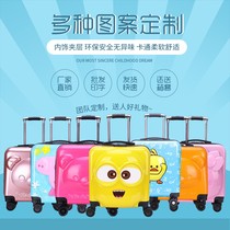 Cartoon childrens trolley case men and women baby suitcase suitcase 20 inch universal wheel child password boarding case yellow