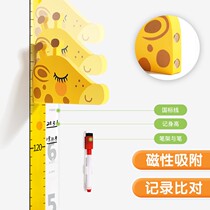 Childrens height wall sticker 3d three-dimensional home baby room height sticker removable cartoon measuring ruler practical