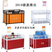 Shopping mall with folding table processing table set up stalls promotional floats
