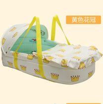 Newborn baby sleeping artifact winter warm hand sleeping basket car basket go out nap nest baby bed lying flat