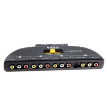 Applicable av switcher four-in and one-out TV line 4-way AV distributor audio Lotus head audio and video signal