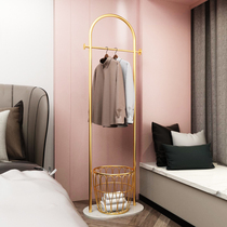 Light luxury marble coat rack Simple modern floor-to-ceiling bedroom net red hanger Nordic living room vertical hanger