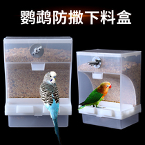 Parrot automatic feeder anti-sling bird food box tiger skin mysterious parrot splash-proof parrot splashing automatic bird feeder