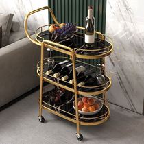  Dining car stroller Restaurant shelf Wheeled coffee table Universal wheel Beauty shop removable three-story hotel wine cart