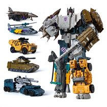 Mixed leopard deformed toy tank plane hand-made super-fit car robot model King Kong children Boy