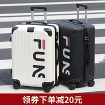 Luggage mens trend fashion super large capacity leather box trolley case mens college password box mens pull box