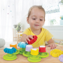 Yookidoo Young Chic Multi Shape Pairing Multifunction Puzzle Toy Color Recognition Gear Turns Baby Building Blocks