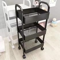 Kitchen rack floor-to-ceiling multi-layer mobile trolley rack vegetable rack balcony bedroom storage shelf