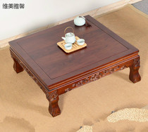 Kang table home Zen square table elm wood floating window table tatami table low table small tea table kang several floor tea table