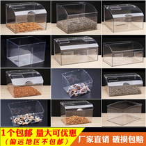 Supermarket scattered food display box bulk snack box transparent flip plastic box storage dried fruit candy box