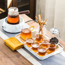 Electric pottery stove cooking teapot glass tea set household small tea cooker steaming tea stove boiling water flower tea tea maker