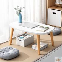Window sill small table balcony small Japanese bay window desk small apartment mini tatami round table European coffee table