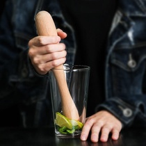 。酒吧木质捣冰棒调酒压汁棒捣碎压碎棍器水果木冰锤柠檬薄荷叶锤