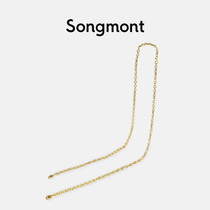 songmont bag chain pure copper serpentine square fitting bag chain single shoulder inclined satchel original bag with fine chain