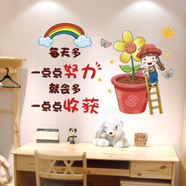 Childrens room student bedroom bedside layout inspirational wall stickers self-adhesive decoration background wall wallpaper wall stickers