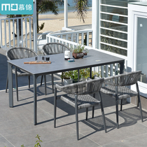 Outdoor Table And Chairs Patio Garden villa Leisure minimalist modern table and chairs Combined terrace balcony net red rattan chair table and chairs