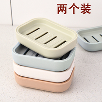 Mini soap box double-layer drained soap box simple bathroom toilet soap box soap holder hand soap head storage box
