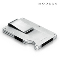 Modern Theft Protection Swipe Clip Card Bag Anti-RFID Bank Card Cover Shield NFC Metal Money Clip Men Ultra Slim