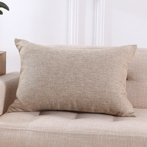 Plain cotton and hemp sofa cushion thickened square pillow pillow cover Solid color linen pillow living room backrest pillow pad