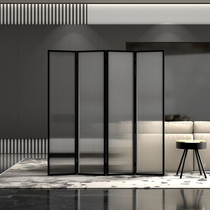 Nordic light luxury Changhong glass screen Simple modern living room bedroom home decoration Folding metal entrance partition