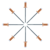  Copper core pulling rivets M3 2M4M5 High strength open round head copper rivets GB12618 Class 520 series