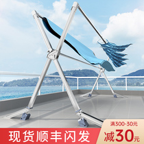 Clothes rack outdoor windproof sun quilt Indoor floor folding outdoor balcony Household stainless steel clothes rack artifact