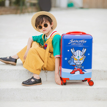 (Recommended by Li Ai) Cup bear childrens trolley case light suitcase 18-inch portable travel box