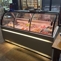Duck Neck Refrigerated Display Cabinet Freshness Hale Cold Dish Barbecue String Commercial Frozen Double Warm Cooked Food Straight Cold Spot Vegetable Cabinet