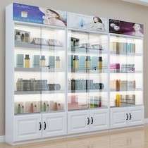 Glass display cabinet product display cabinet with lock lamp commercial gift sample shelf cosmetics display cabinet beauty salon
