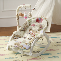 Comfort chair rocking chair baby small cradle bed solid wood baby child recliner with baby coax baby sleep artifact