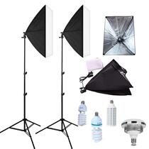 Photographic Soft Box Set LED Live Photo Remote Control Tricolor Regulation 50*70cm Beauty Complement Light