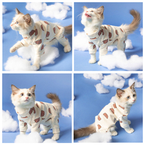 Kitty cat clothes ins puppet cat English short cat cat anti-hair four-legged clothing hairless cat kitten thin summer