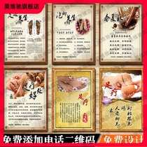Foot bath decorative painting foot wall mural hotel leisure club bathing center foot therapy shop hanging painting health massage painting