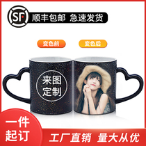 diy custom heating color mug in case of heat cup creative trend ceramic cup printing photo