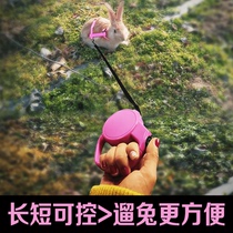 Slip Rabbit Traction Rope Dwarf rabbit anti-earn and adjustable special chain Pet Rabbit Dragon Cat Out of Telescopic Rope