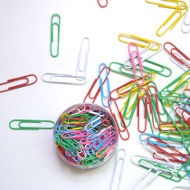 Creative metal paper clip office supplies paper clip back-to-line needle binding stationery nickel plated color thickened large