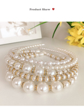 Korean version of the net red wild temperament girl pearl diamond headband headband 07