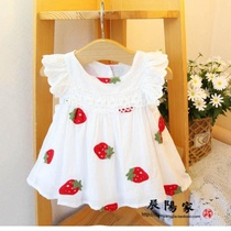 Girl Summer Pure Cotton Dress Baby Baby Baby Hundred Days Years Old Dress Breakfast