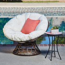 Outdoor Rattan swivel chair tea table Composition Home Balcony Casual Rattan Chair Patio Terrace Backrest Sloth Sofa Chair