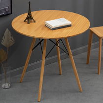 Round tea table living room household tea table light luxury modern simple small family living room balcony tea table
