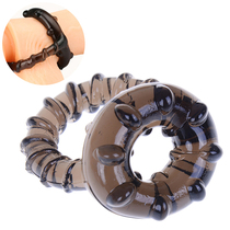 Dual Ring Men Male Soft Silicone Time Delay Ring Cockring La