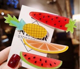 Hair accessories Korean vegetable cute side clip cartoon bangs hairpin small hairpin carrot strawberry clip fruit fresh