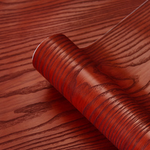 Wall paper thickened wood grain cabinet furniture self-adhesive wallpaper Waterproof moisture-proof self-adhesive kitchen cabinet door color door sticker