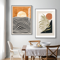 Restaurant decoration painting modern minimalist dining room dining table wall mural Nordic style literary and artistic bedroom hanging painting background wall painting