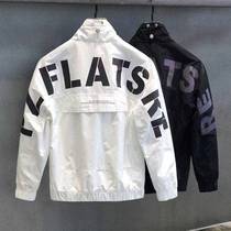 2021 Spring and Autumn function Wind Street reflective Tide brand net red ins stand collar jacket mens trend social spirit coat