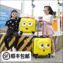 Childrens trolley case customized 18 inch cartoon suitcase can sit 20 inch boarding case universal wheel suitcase 3D men and women