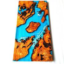 Epoxy Resin River Table Solid Wood Wave Tea Table Table Creative Tea Table Furniture
